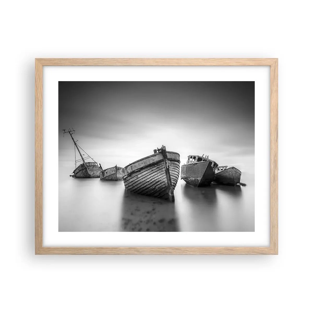 Póster en marco roble claro - Ahora solo quedan los recuerdos... - 50x40 cm