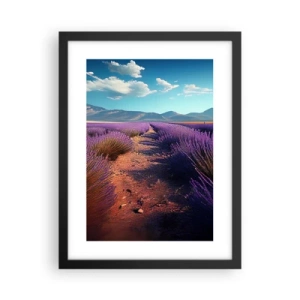Póster en marco negro - Campos fragantes - 30x40 cm