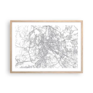 Póster en marco roble claro - El círculo romano - 70x50 cm