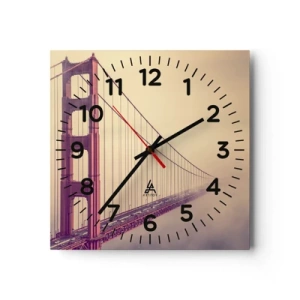 Reloj de pared - Reloj de vidrio - Entre el cielo y la tierra - 40x40 cm