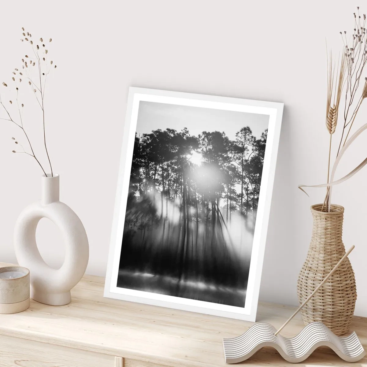 Póster en marco blanco - Sol imparable - 70x100 cm