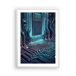 Póster en marco blanco - Mi forma de pensar - 50x70 cm