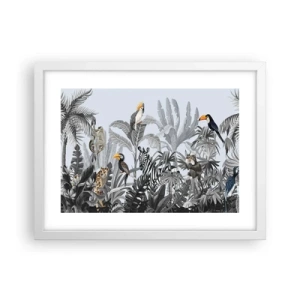 Póster en marco blanco - Un cuento de hadas africano - 40x30 cm