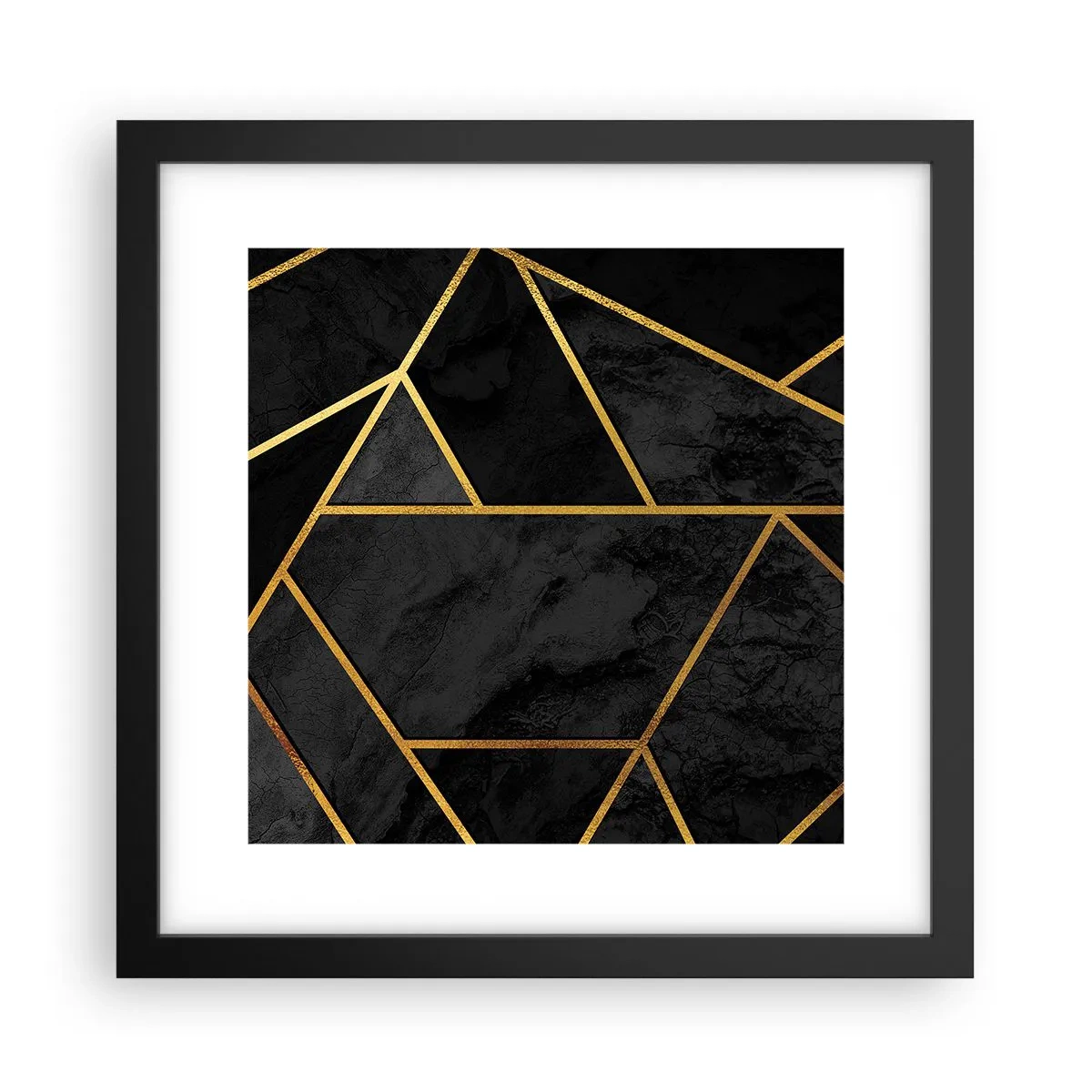 Póster en marco negro - Oscuridad y brillo - 30x30 cm