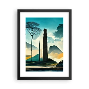 Póster en marco negro - Cada vez a más altitud - 30x40 cm