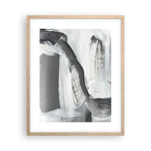 Póster en marco roble claro - Con movimientos decididos - 40x50 cm