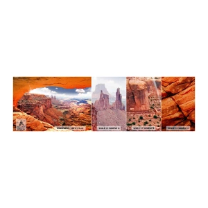 Muestra de fotomural autoadhesivo Deluxe Sticker - Tallado por la propia naturaleza - Paisaje, Parque Nacional Arizona, gran Cañón - 100x30 cm