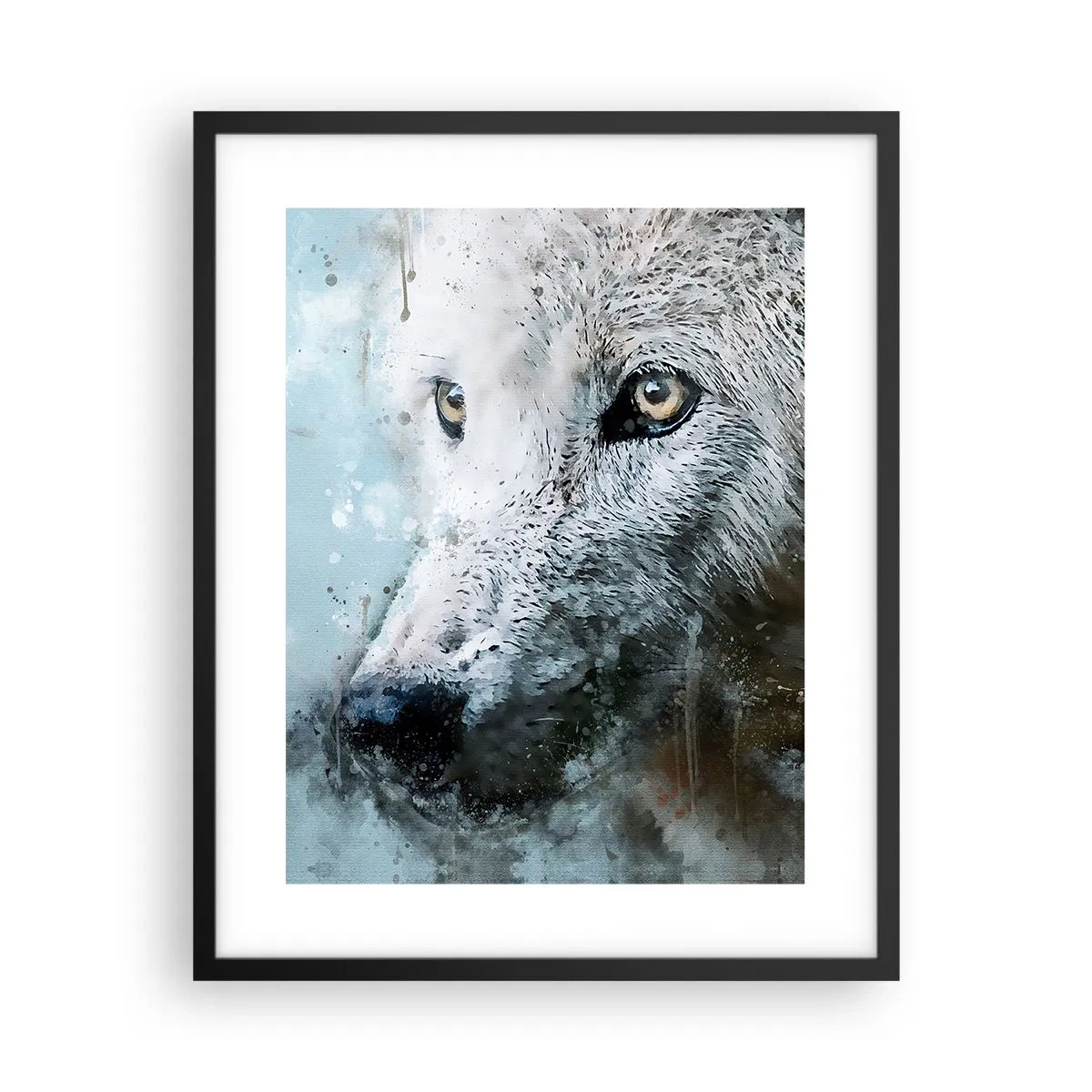 Póster en marco negro - Conoce el alma del lobo - 40x50 cm