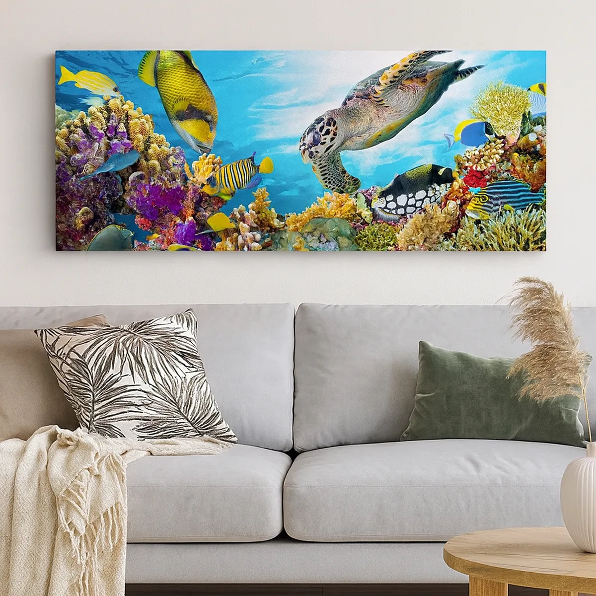 Cuadro sobre lienzo - Impresión de Imagen - Paseo del coral - 30x30 cm