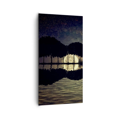 Cuadro sobre lienzo - Impresión de Imagen - Noche en el fin del mundo - 65x120 cm