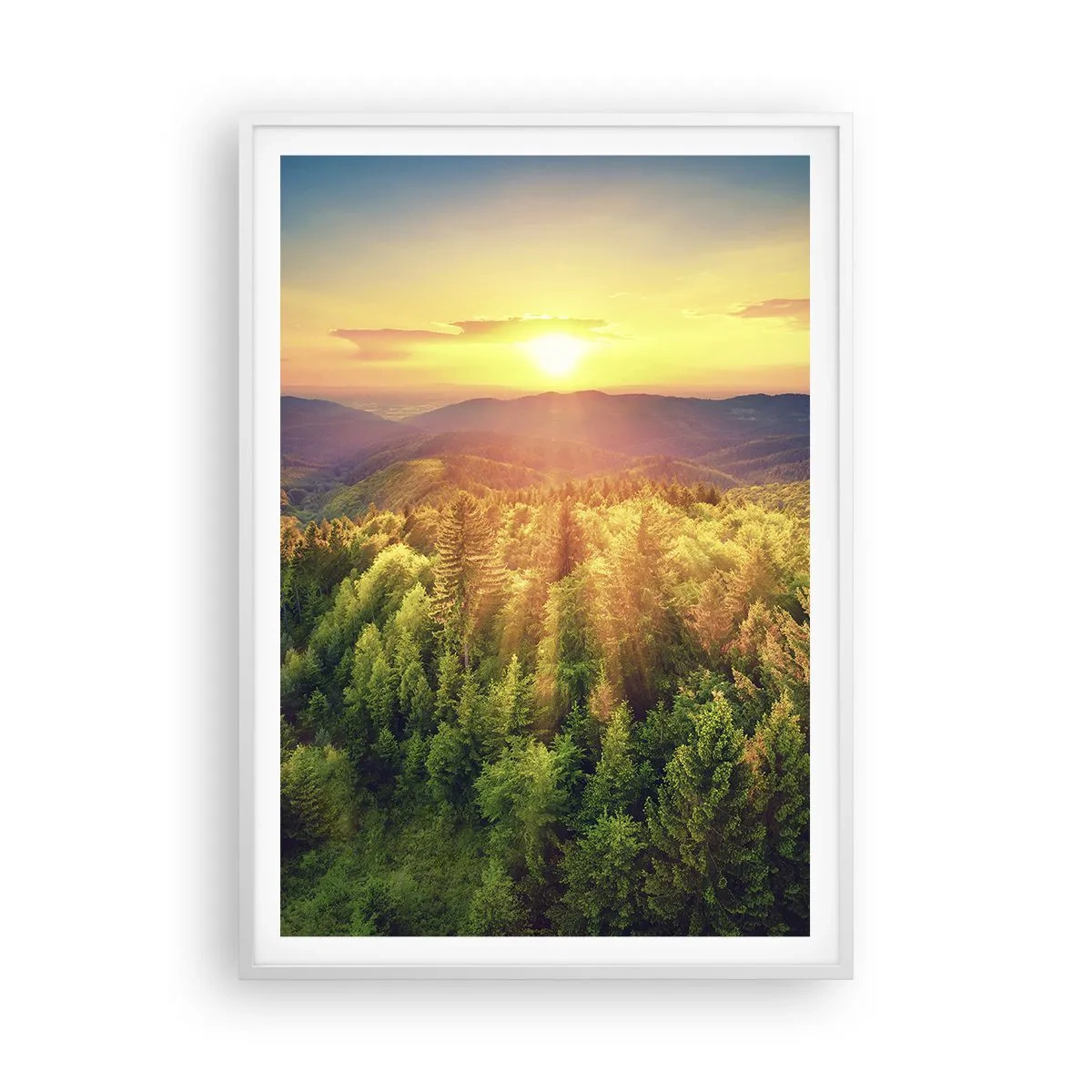 Póster en marco blanco - Desde lo alto - 70x100 cm