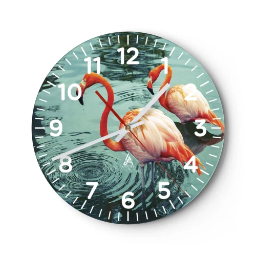 Reloj de pared - Reloj de vidrio - Estamos de moda - 30x30 cm