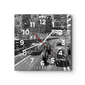 Reloj de pared - Reloj de vidrio - Érase una vez en Montecarlo - 30x30 cm