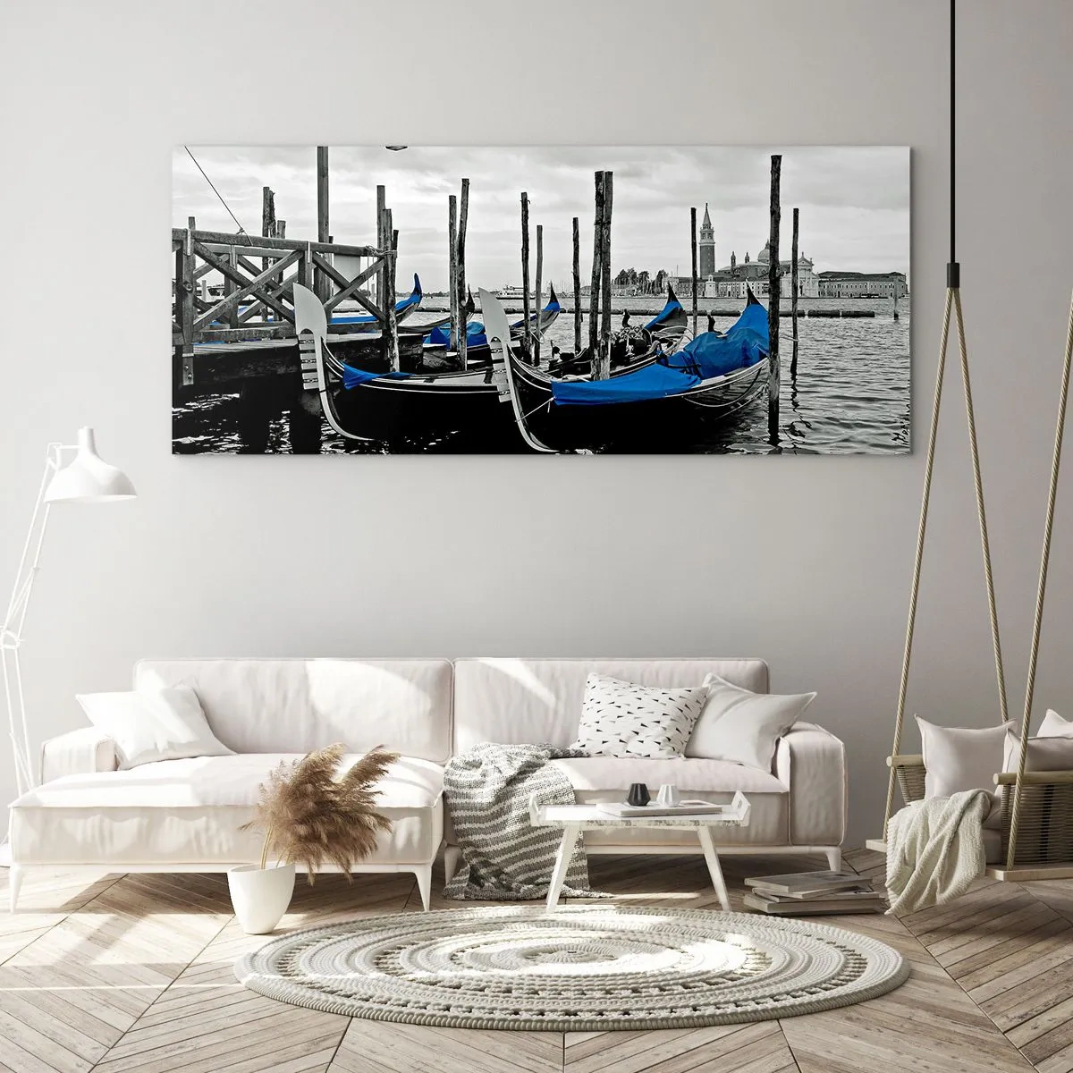 Cuadro sobre vidrio - Impresiones sobre Vidrio - Venecia en el pensamiento - 90x30 cm