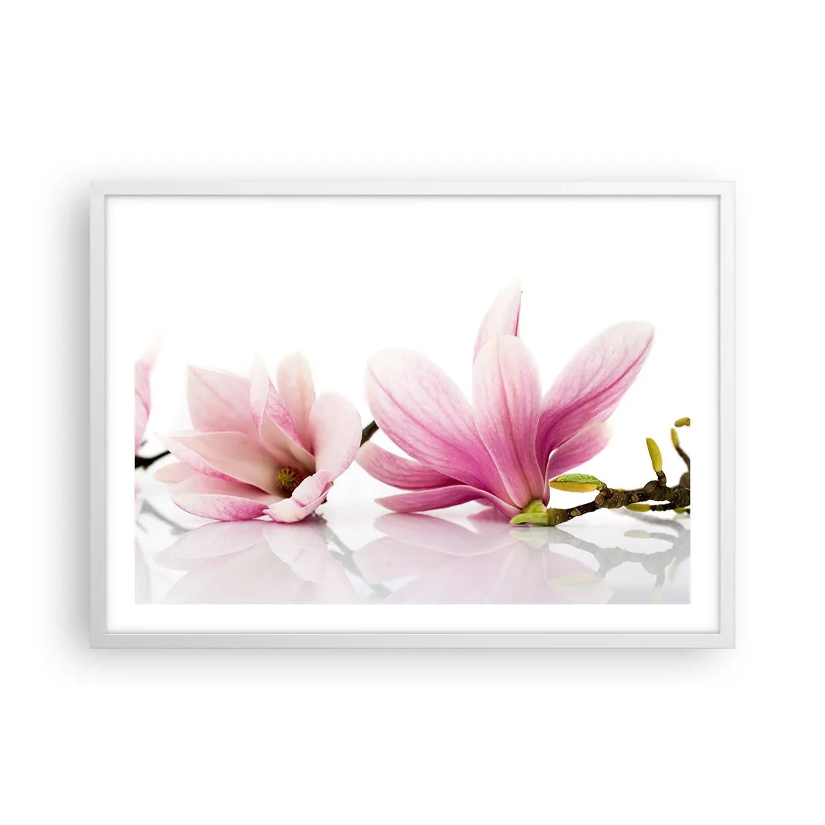 Póster en marco blanco - Suave como un soplo de primavera - 70x50 cm