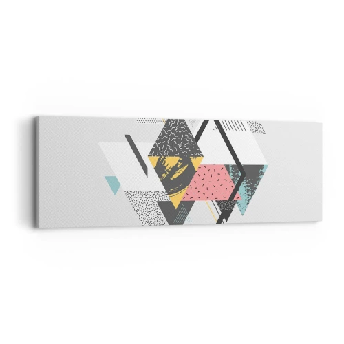 Cuadro sobre lienzo - Impresión de Imagen - Una variación del triángulo y el rombo - 90x30 cm