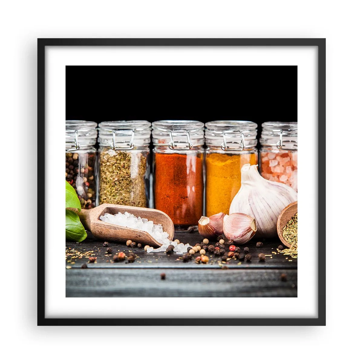 Póster en marco negro - Para que la vida sepa bien - 50x50 cm