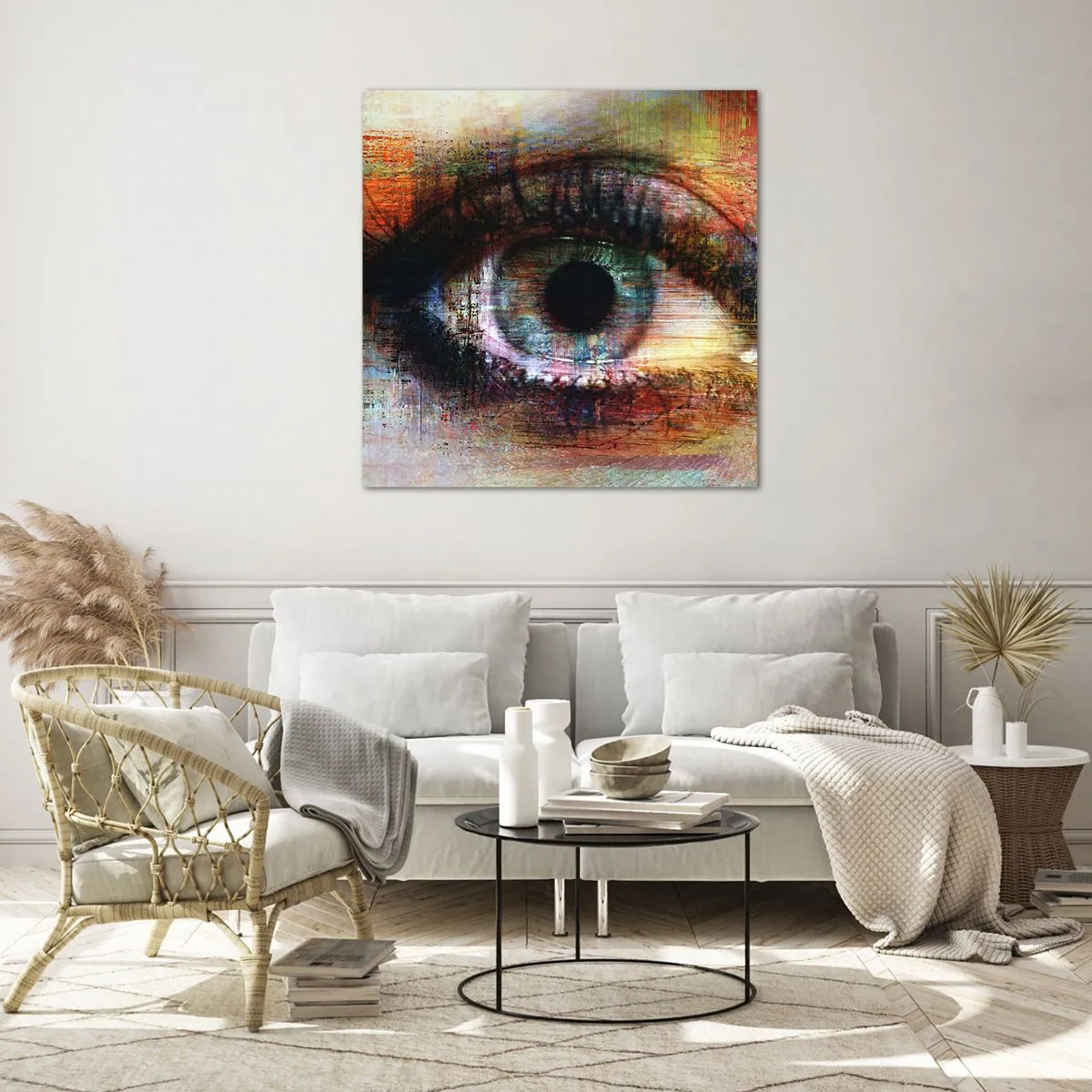 Cuadro sobre vidrio - Impresiones sobre Vidrio - Puedes mirar en el alma - 40x40 cm