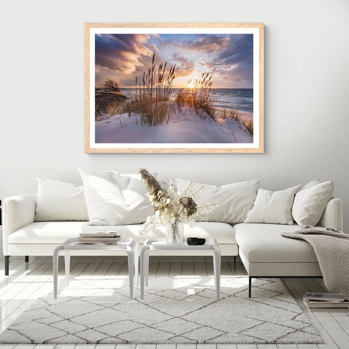 Póster en marco roble claro - Adiós al sol y al viento - 100x70 cm