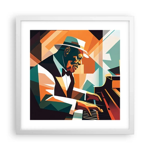 Póster en marco blanco - Todo ese jazz que llevas dentro - 40x40 cm