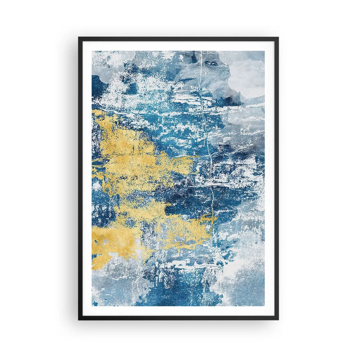Póster en marco negro - Una abstracción serena - 70x100 cm
