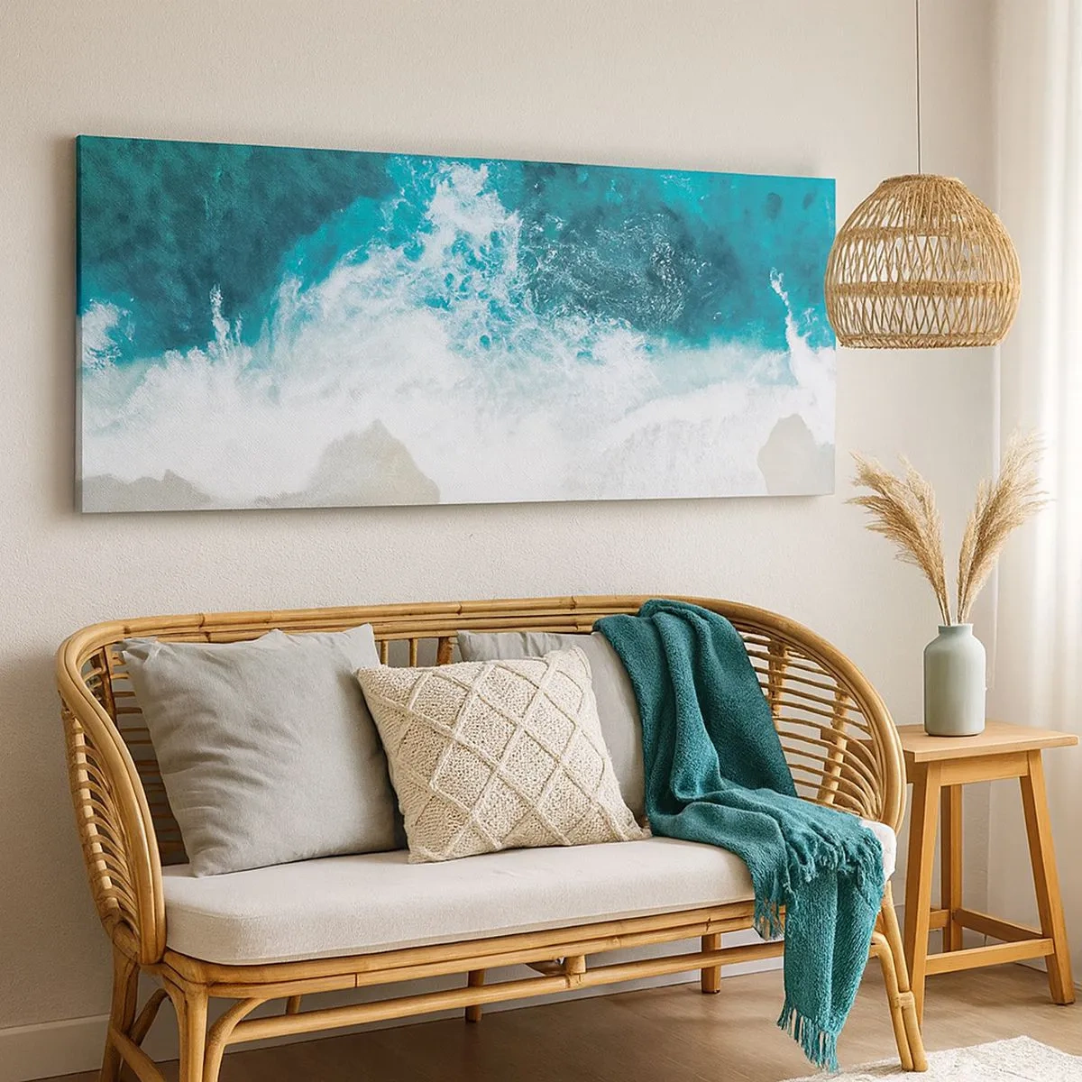 Cuadro sobre lienzo - Impresión de Imagen - Una caricia natural - 100x40 cm