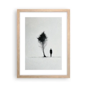 Póster en marco roble claro - Todos deambulamos alguna vez - 30x40 cm