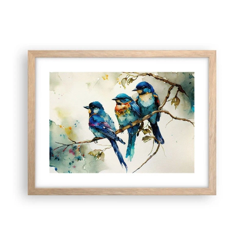 Póster en marco roble claro - ¿Ofendido? - 40x30 cm