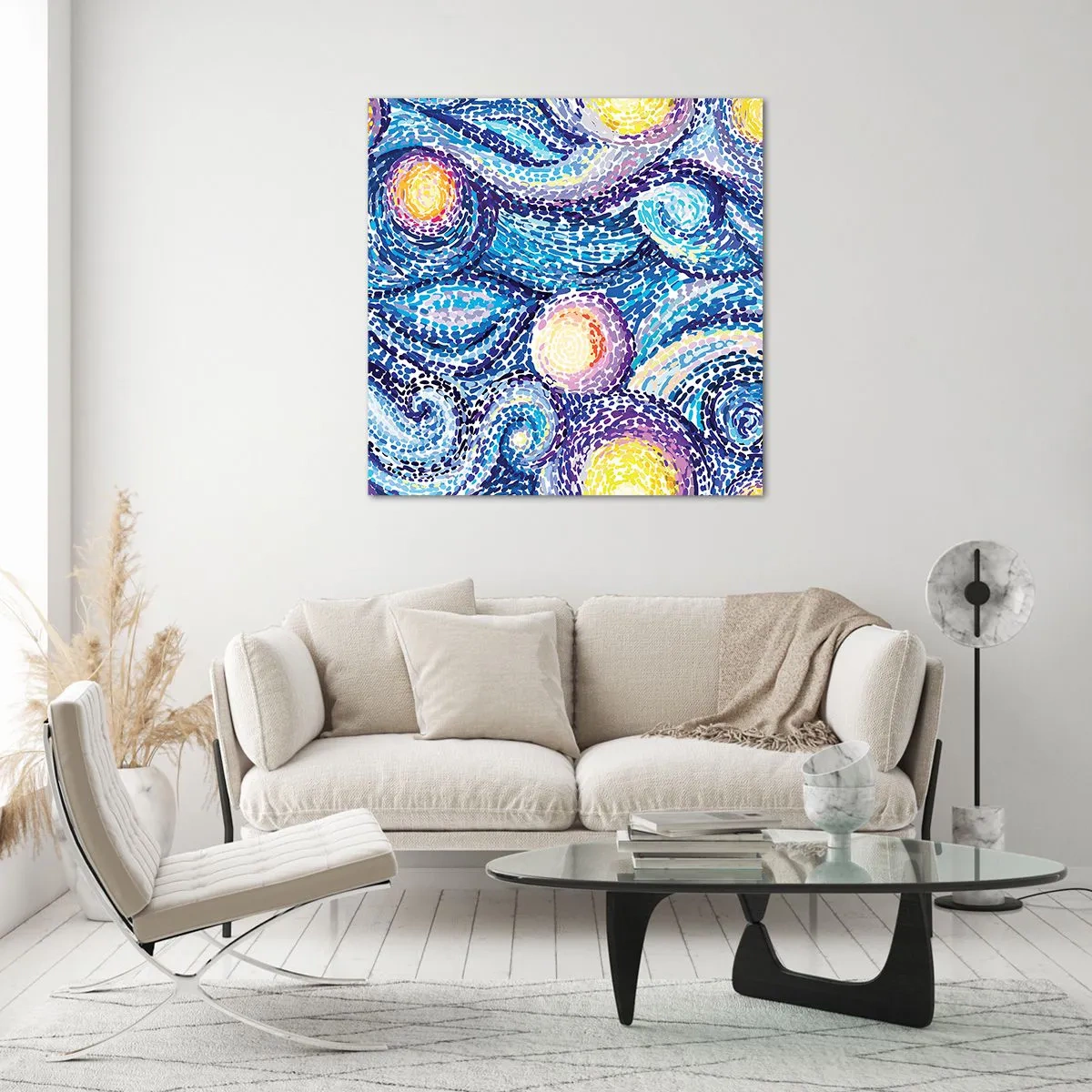 Cuadro sobre vidrio - Impresiones sobre Vidrio - De un cuadro de Van Gogh - 30x30 cm