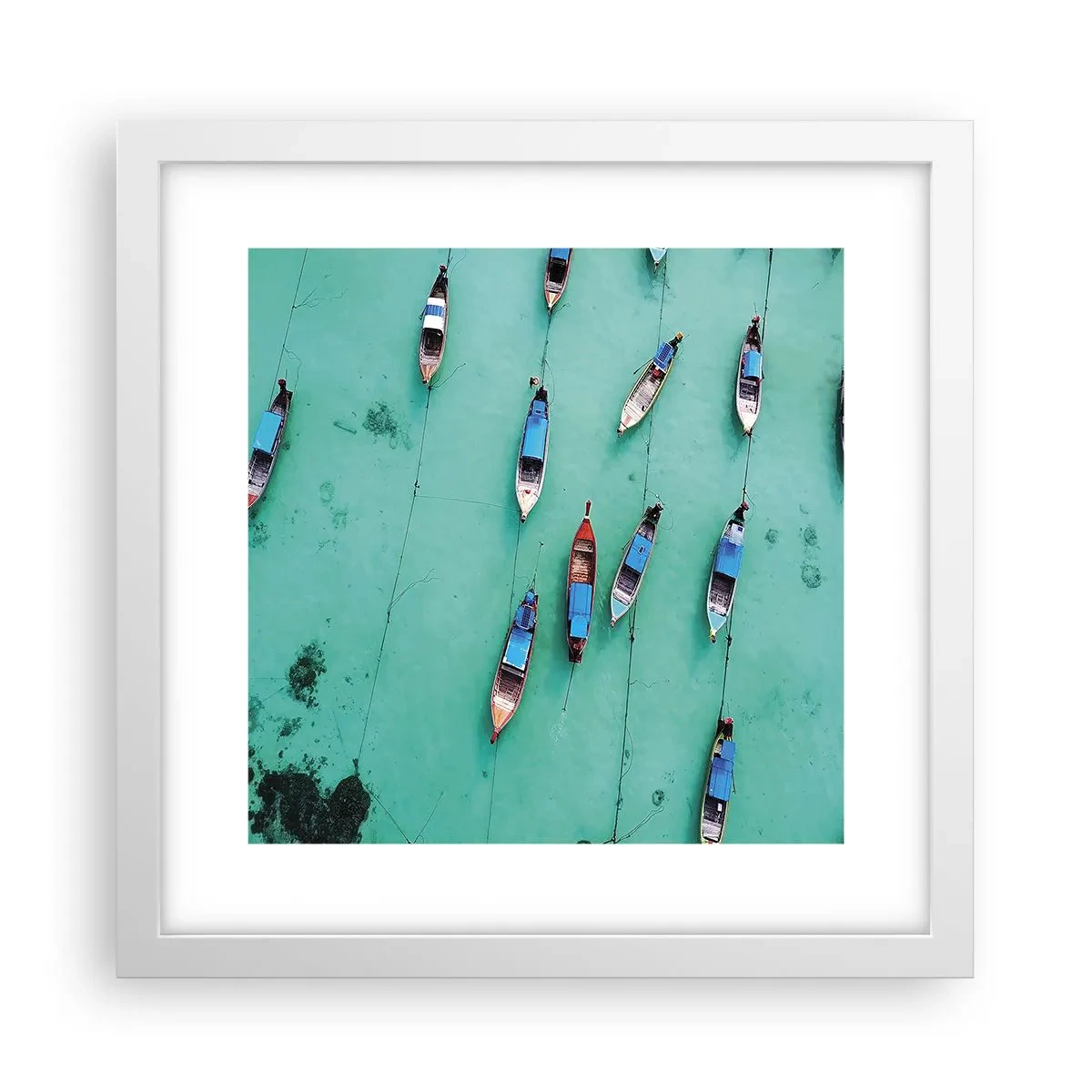 Póster en marco blanco - En alegre espera - 30x30 cm