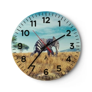 Reloj de pared - Reloj de vidrio - El gris ya no está de moda - 30x30 cm