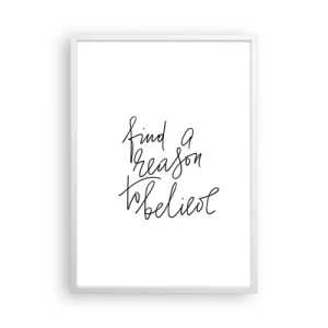 Póster en marco blanco - Es posible - 50x70 cm