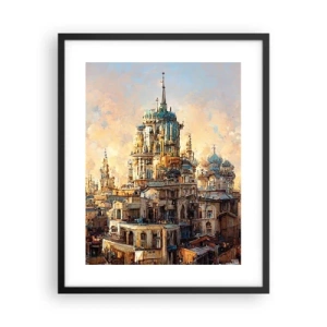 Póster en marco negro - Una ciudad de ciudades - 40x50 cm