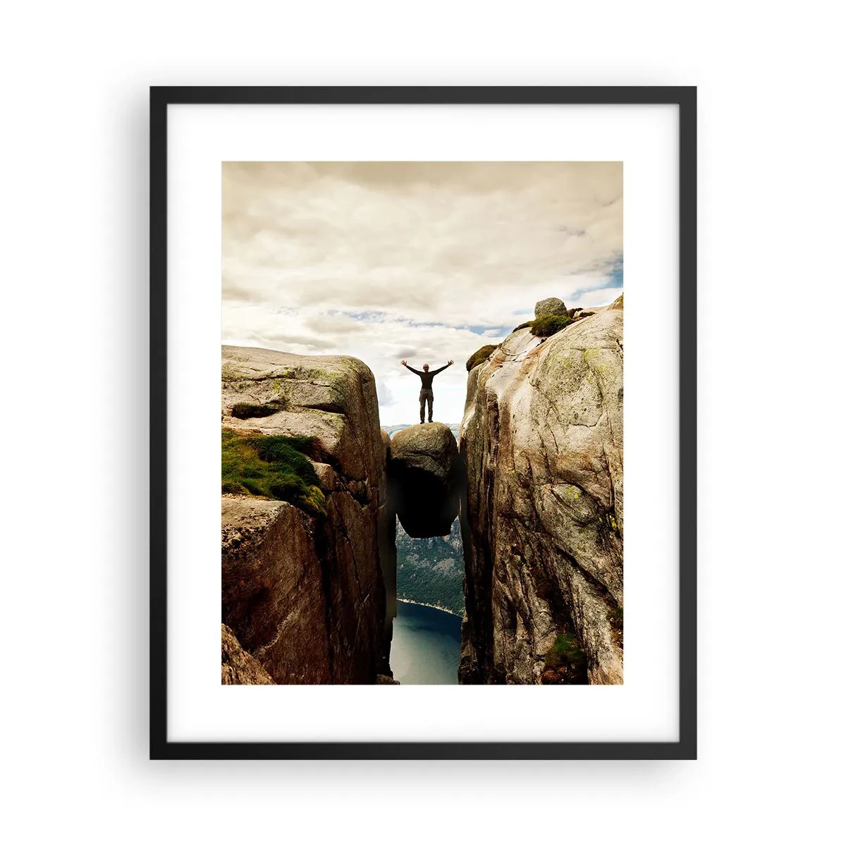 Póster en marco negro - ¿Cómo estoy? - 40x50 cm