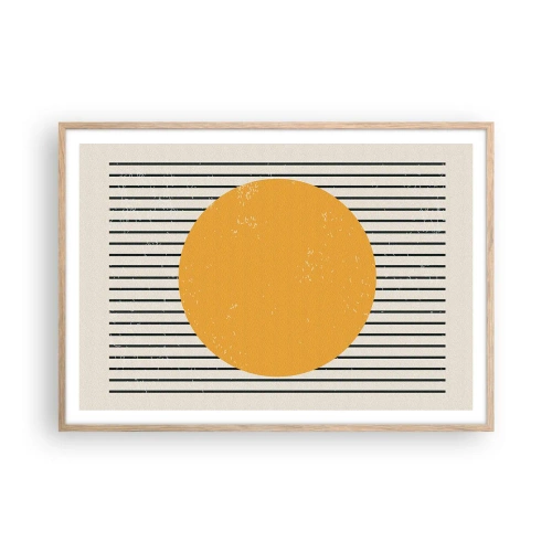 Póster en marco roble claro - El poder de la sencillez - 100x70 cm