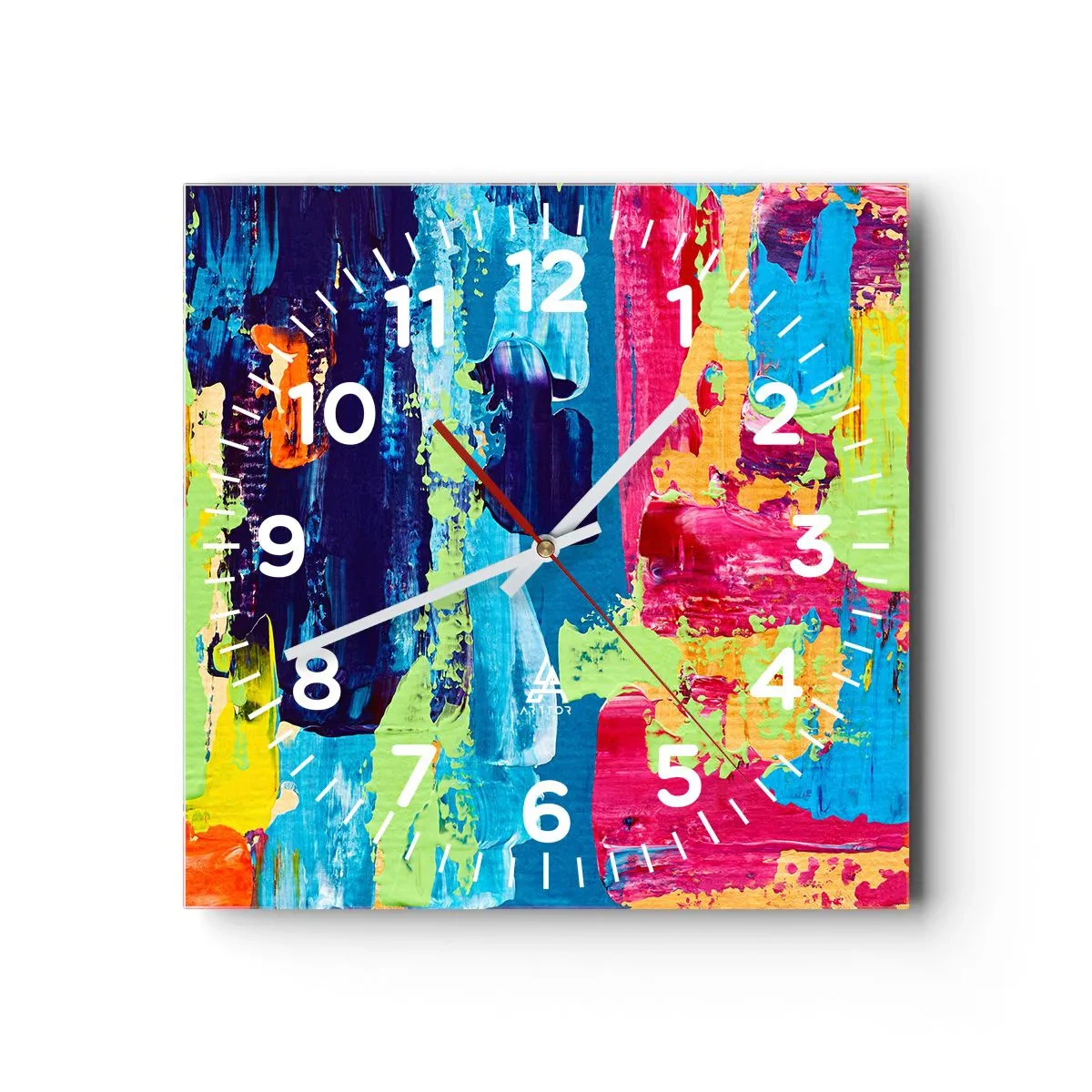 Reloj de pared - Reloj de vidrio - ¡La vida es hermosa! - 30x30 cm