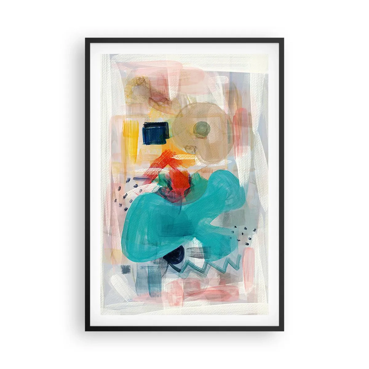 Póster en marco negro - Un juego de colores - 61x91 cm