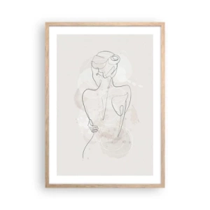 Póster en marco roble claro - Como un cuerpo sensible - 50x70 cm