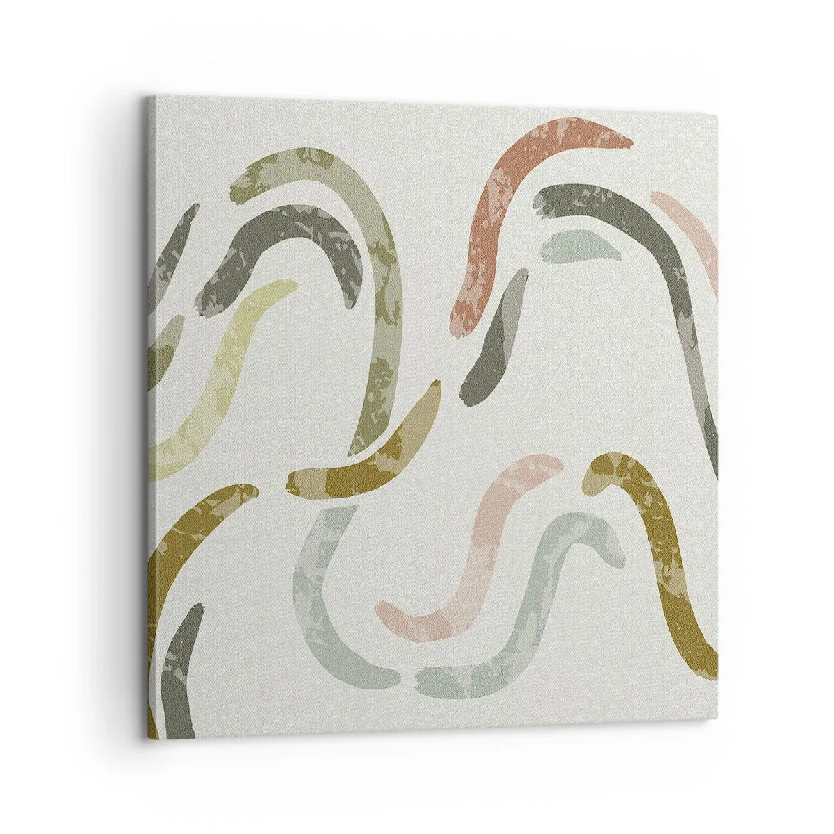 Cuadro sobre lienzo - Impresión de Imagen - La alegre danza de la abstracción - 60x60 cm
