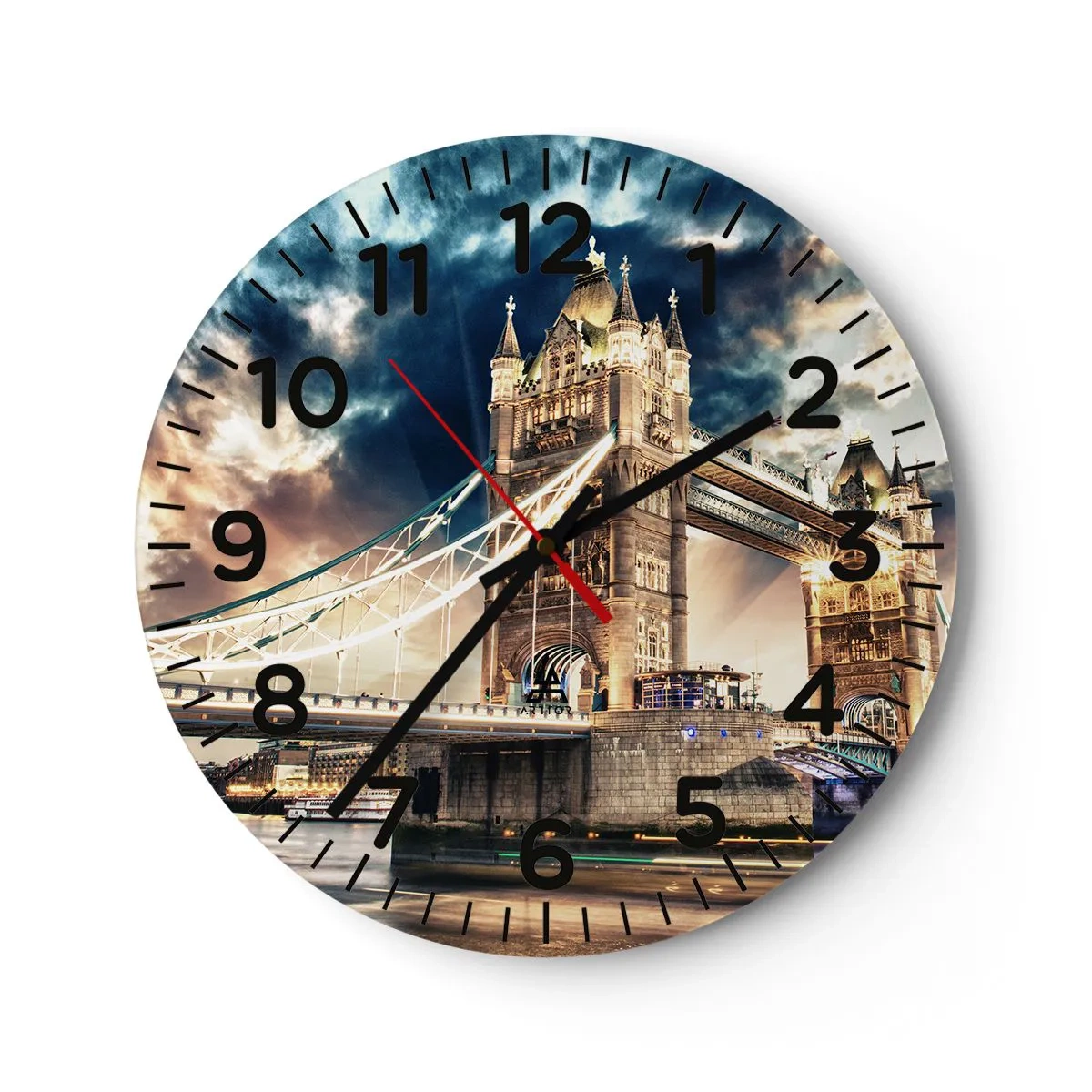 Reloj de pared - Reloj de vidrio - Un monumento a un imperio victoriano - 30x30 cm