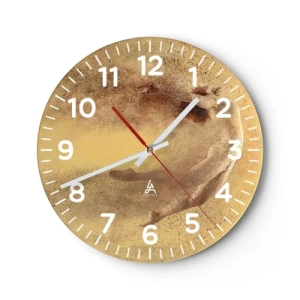 Reloj de pared - Reloj de vidrio - En una exaltación danzante - 30x30 cm