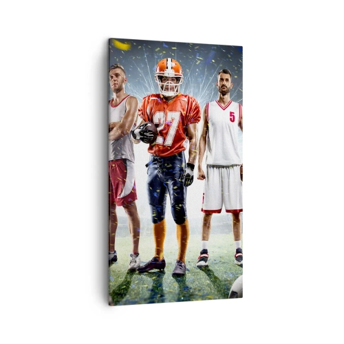 Cuadro sobre lienzo - Impresión de Imagen - Gladiadores sobre los terrenos de juego - 45x80 cm