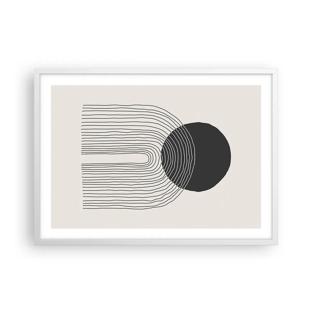 Póster en marco blanco - Temblor y certeza - 70x50 cm