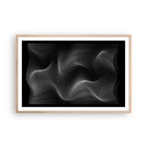 Póster en marco roble claro - La danza de la luz en el espacio - 91x61 cm