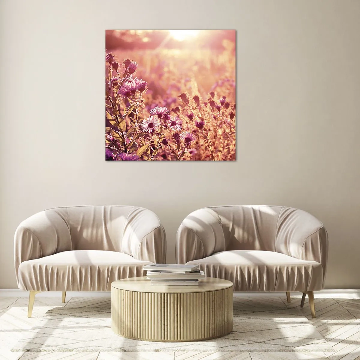 Cuadro sobre vidrio - Impresiones sobre Vidrio - Antes de que se acabe el verano - 70x70 cm