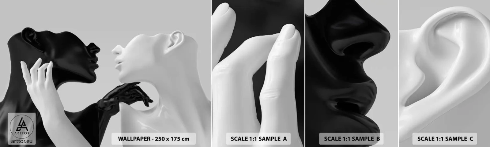 Muestra De Fotomural Standard Eco - Atracción - deseo - Abstracción, Maniquí, Estatua - 100x30 cm