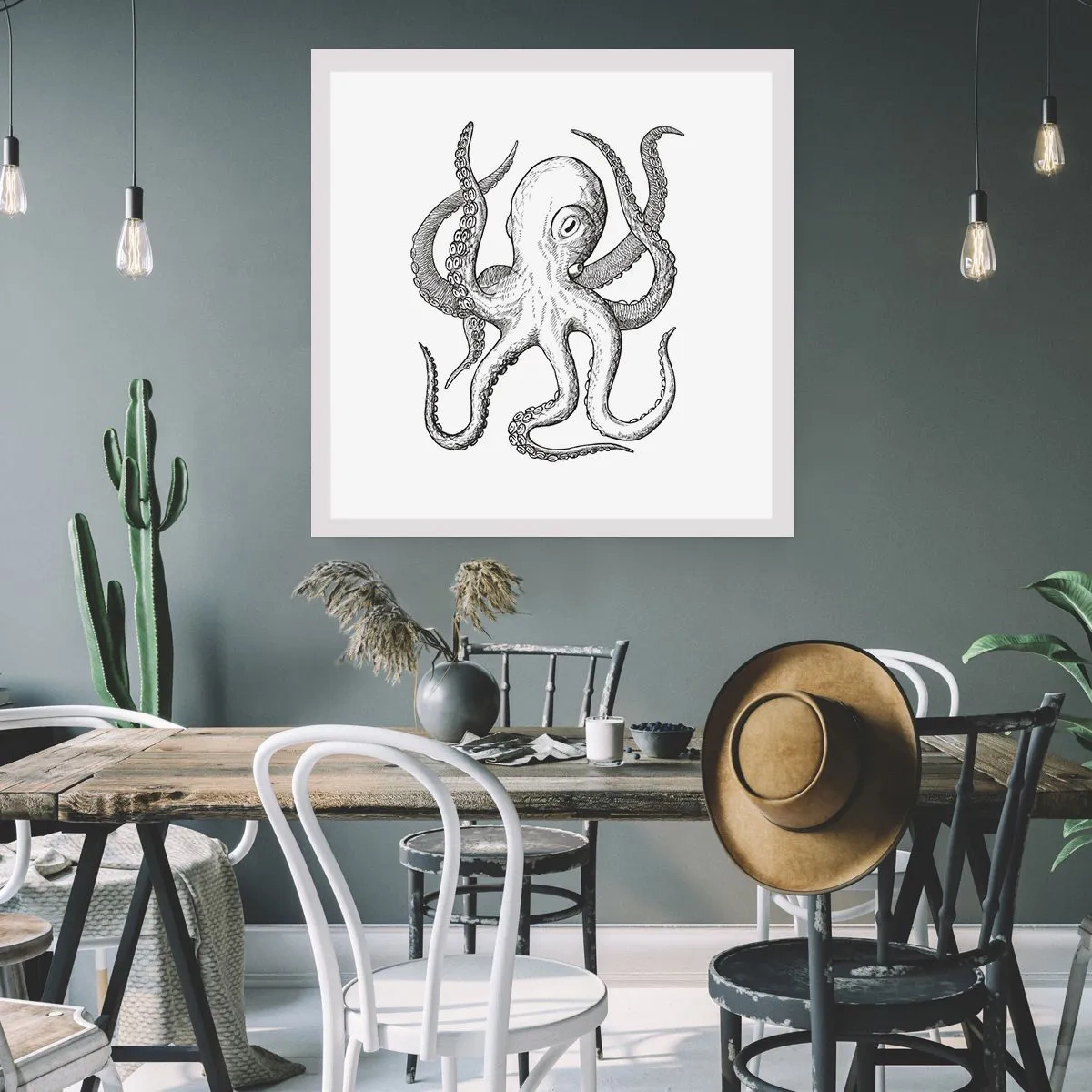 Póster - Bailando con olas - 60x60 cm