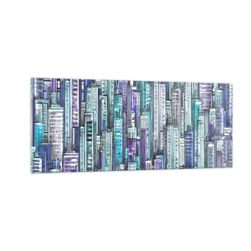 Cuadro sobre vidrio - Impresiones sobre Vidrio - Azul del cielo - 100x40 cm