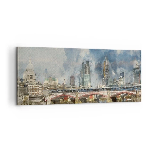 Cuadro sobre lienzo - Impresión de Imagen - Londres en todo su esplendor - 100x40 cm
