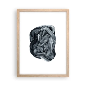 Póster en marco roble claro - No es tan sencillo - 30x40 cm